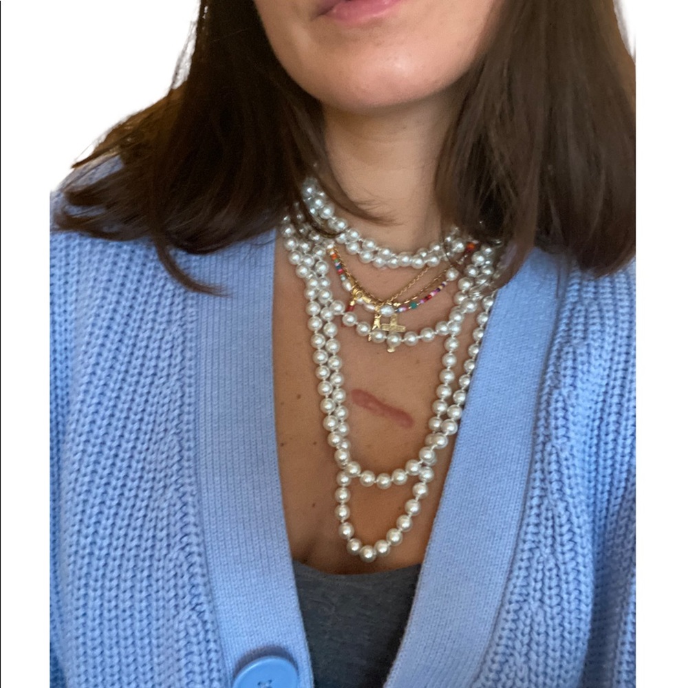 Pearl Strand Faux Jewelry necklace 100 inches - Picture 4 of 4